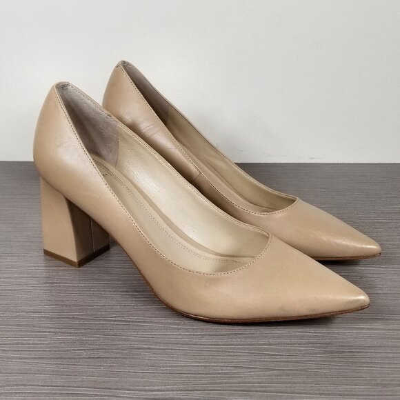 Marc Fisher LTD. Zala Pump, Nude Leather, Womens Size 8.5 M - Picture 1 of 12